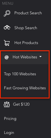 Hot website tab